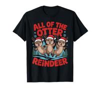 All of The Otter Reindeer Funny Holiday Merry Christmas T-Shirt