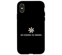 All Oopsies No Daisies Unhinged Funny Minimalist Daisy Coque pour iPhone X/XS
