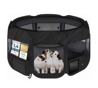 All Pets United® Enclos Chiot XXL 125x125x65 cm, Parc Pliable Intérieur/Extérieur