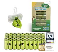 all Pets United® Sacs Crottes Chien Biodégradables 750 sacs - Distributeur | 50 rouleaux compostables, épais et résistants à la déchirure - distributeur os à fixer sur la laisse