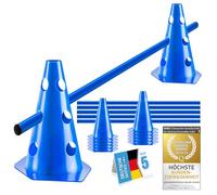 all Pets United® Set de haies à enfoncer pour chiens ; Accessoires d'entraînement à l'agilité pour chiens & chevaux ; Set de haies avec barre & cônes stable pour exercice d'animaux & football (5 Sets)