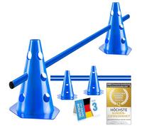 all Pets United® Set de haies à enfoncer pour chiens ; Accessoires d'entraînement à l'agilité pour chiens & chevaux ; Set de haies avec barre & cônes stable pour exercice d'animaux & football (2 Sets)