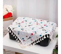 All-purpose Dust Covers Printer Copier Fax Machine Household Kitchen Microwave Oven Water Dispenser Computer Tassel Retro Cover - Type 80x80cm #O