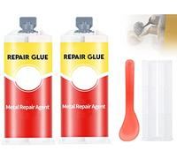 All-Purpose Repair Glue, Casting Repair Glue for Metal, AB Glue Waterproof Sealant, Metal Repair Paste Magic Welding Glue, High Temperature Resistant Welding Filler Repair Gel (2pcs)
