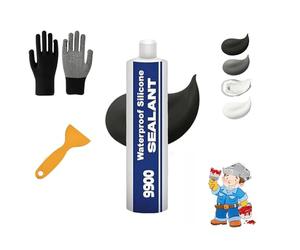 All-Purpose Super-Bonding Structural Sealant, 9900 Sealant Waterproof, Waterproof Adhesive 9900, Multi-Surfaces Adhesive for Roof Bathroom Tile (Black)