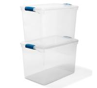 All Purposed Homz 112-Qt Latching Clear Storage Boxes, Set of 2 by Home Products International
