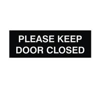 All Quality Basic Please Keep Door Closed Lot de 5 panneaux muraux ou de porte - Ruban adhésif double face en mousse | Matériau durable | Garantit sécurité et intimité (noir) - Petite taille