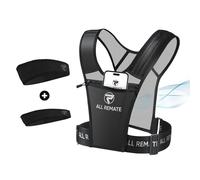 ALL REMATE Gilet de course à pied, support de téléphone réglable, réfléchissant, taille unique, gilet de course avec bandeau
