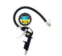 All Ride Manometre Pression Pneu - PSI/BAR/KPA/KG - Alimentée par Batterie - Tuyau d'Air de 30 cm - Convient à la Plupart des Compresseurs d'Air - Voiture, Bicyclette, Moto et Camion - Noir