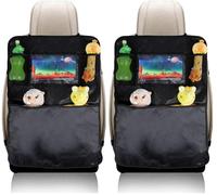All Ride Organisateur de Voiture - 70 x 45 CM - Multiples Compartiments de Rangement - Rangement pour Téléphone/Tablette - Facile à Fixer - Noir (Lot de 2)