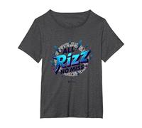 All Rizz No Miss Funny Slang Phrase Cadeau T-Shirt, Femme Grandes Tailles, Chiné Foncé, 6X