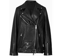 All Saints AllSaints Black Billie Black Relaxed Fit Leather Biker Jacket