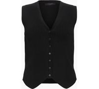 All Saints AllSaints Black Cruz White Ribbed Knitted Waistcoat