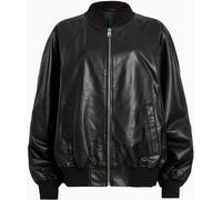 All Saints AllSaints Black Dana Leather Bomber Jacket