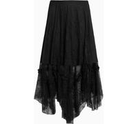 All Saints AllSaints Black Josie Lace Skirt Black 16