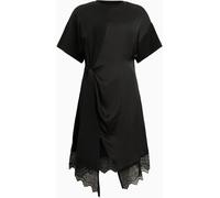 All Saints AllSaints Black Lana Black Lace Trim Mini T-Shirt Dress Black EU 36 (UK 8)