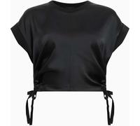 All Saints AllSaints Black Mira Satin T-Shirt