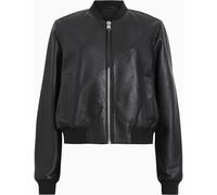 All Saints AllSaints Black Orten Black Leather Bomber Jacket