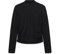 All Saints AllSaints Black Rina Long Sleeve Roll Neck T-Shirt