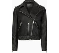 All Saints AllSaints Black/Silver Balfern Leather Biker Jacket