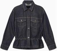 All Saints AllSaints Blue Denby Peplum Trucker Blouse