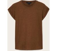 All Saints AllSaints Brown Anna Black Cap Sleeve Crew Neck T-Shirt