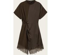 All Saints AllSaints Brown Lana Lace Trim Mini Dress Brown EU 36 (UK 8)