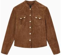All Saints AllSaints Brown Rock Suede Shirt Brown 16