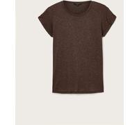 All Saints AllSaints Dark Brown Anna Shimmer T-Shirt