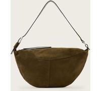 All Saints AllSaints Green Luna Suede Shoulder Bag