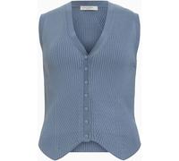 All Saints AllSaints Grey Cruz White Ribbed Knitted Waistcoat