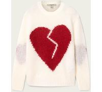 All Saints AllSaints White Luvheart Crew Neck Jumper