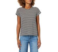 All Saints Anna T-Shirt rayé pour Femme, Craie/Encre, L