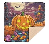 All Saints' Day Happy Halloween Candy Grand tapis de gym antidérapant pour bébé et enfant 127 x 127 cm