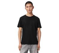 All Saints Maillot uni à col Rond en Lin pour Homme, Noir de Jais, Taille XL