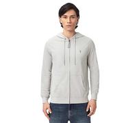 All Saints Sweat à Capuche Brace pour Homme, Jersey uni, Gris Galet, L