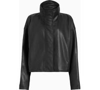 All Saints Veste en cuir AllSaints Ryder noire à col cheminée