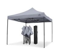 All Seasons Gazebos Tonnelle 3 x 3 m très résistante entièrement étanche avec kit d'accessoires - Gris métallisé