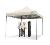 All Seasons Gazebos | Tonnelle Pliante 3x3m avec 4 Parois Latérales et Pack d'Accessoires | Matériaux Robustes, Entièrement Étanches et de Haute Qualité (Crème)