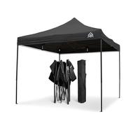 All Seasons Gazebos | Tonnelle Pliante 3x3m avec Pack d'Accessoires | Matériaux Robustes, Entièrement Étanches et de Haute Qualité (Noir)