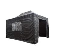 All Seasons Gazebos - Tonnelle Pop-up 3x4.5m entièrement imperméable avec 4 parois latérales - Noir