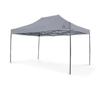 All Seasons Gazebos - Tonnelle pop-up 3x4.5m entièrement imperméable - Gris métallisé