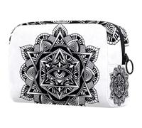 All Seeing Eye Art Trousse de toilette pour femme, trousse de toilette de voyage, grande pochette de maquillage pratique avec fermeture éclair, multicolore, 18.5x7.5x13cm/7.3x3x5.1in, Trousse de