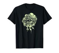 All Seeing Eye Cloud Lightning Bolt Occult EyGlobe Esthétique T-Shirt