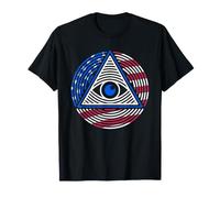 All-Seeing Eye Drapeau USA Patriotique Œil et Pyramide T-Shirt