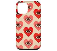 All Seeing Eye Heart Pattern Mystic Occult Witchy Esthétique Coque pour iPhone 12/12 Pro