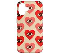 All Seeing Eye Heart Pattern Mystic Occult Witchy Esthétique Coque pour iPhone 16