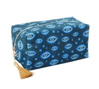 All Seeing Eye Print Velvet Makeup Bag
