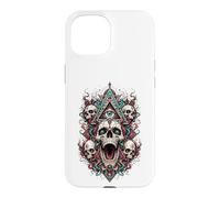All Seeing Eye Skulls Occulte Mystic Horror Visionary Art Coque pour iPhone 15