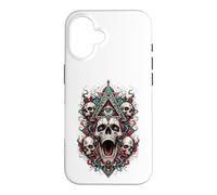 All Seeing Eye Skulls Occulte Mystic Horror Visionary Art Coque pour iPhone 16